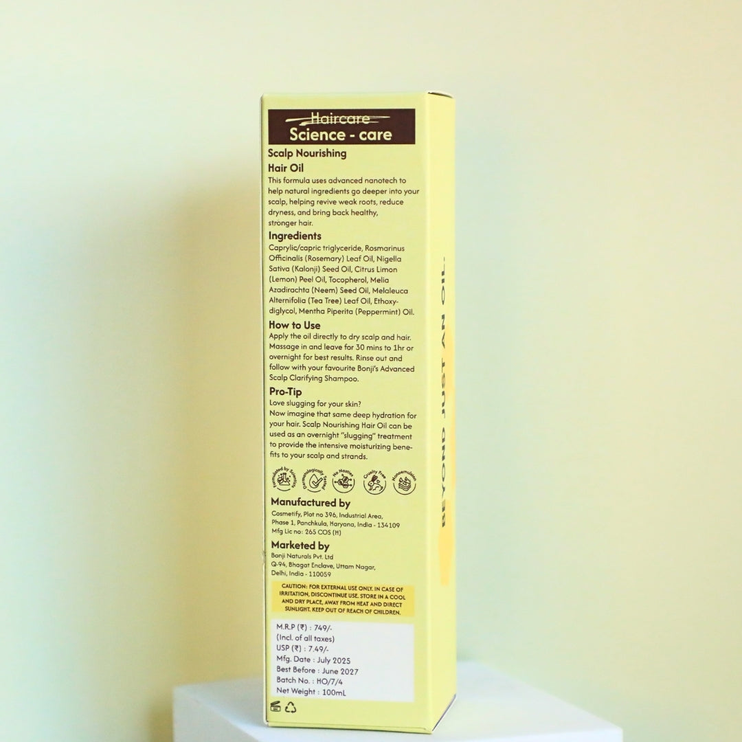 Scalp Nourishing Hair Oil back packaging