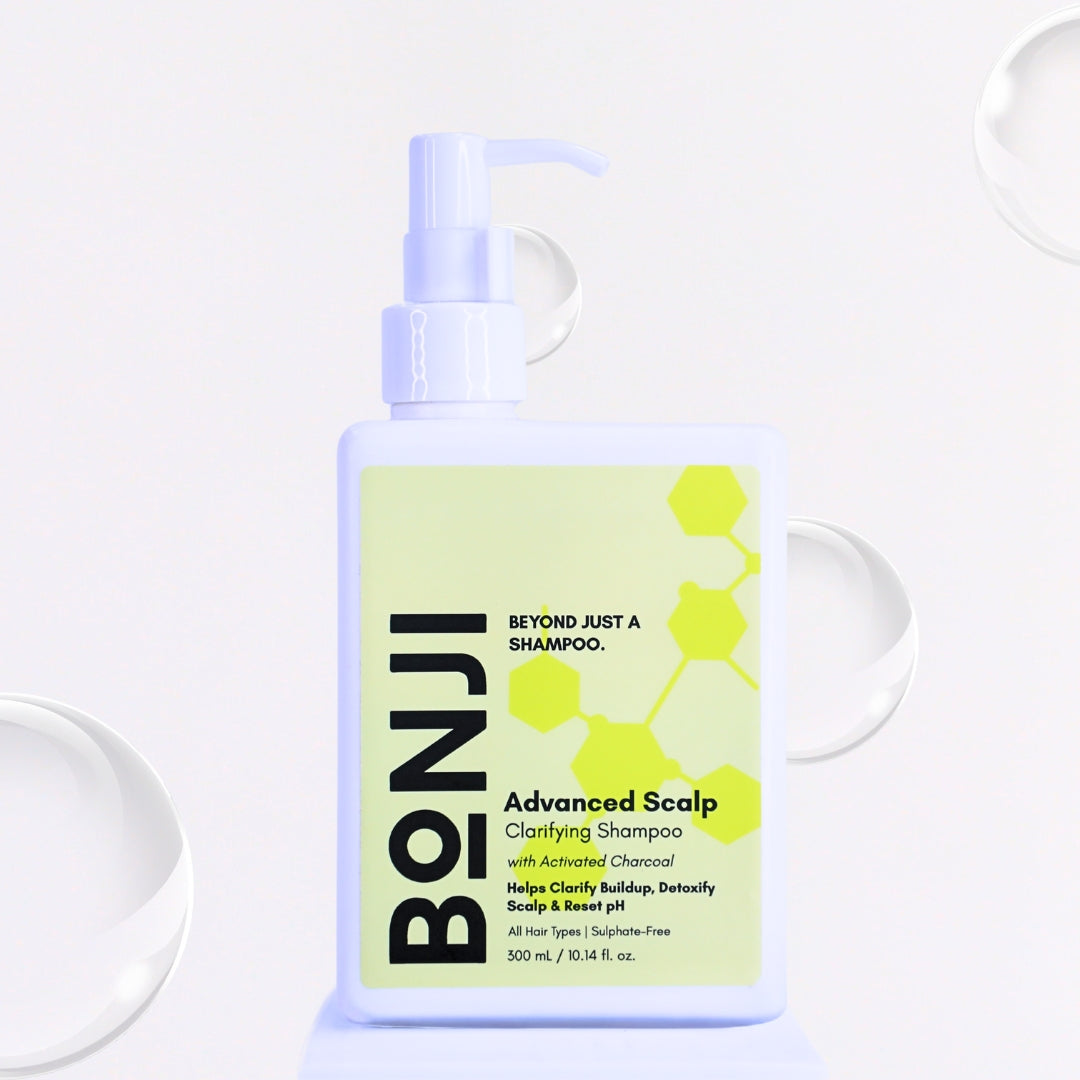 Bonji Advanced Scalp Clarifying Anti-Pollution Shampoo – cleanses scalp, removes buildup, protects against pollution damage