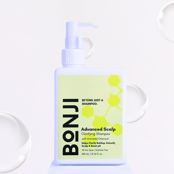 Bonji Advanced Scalp Clarifying Anti-Pollution Shampoo – cleanses scalp, removes buildup, protects against pollution damage