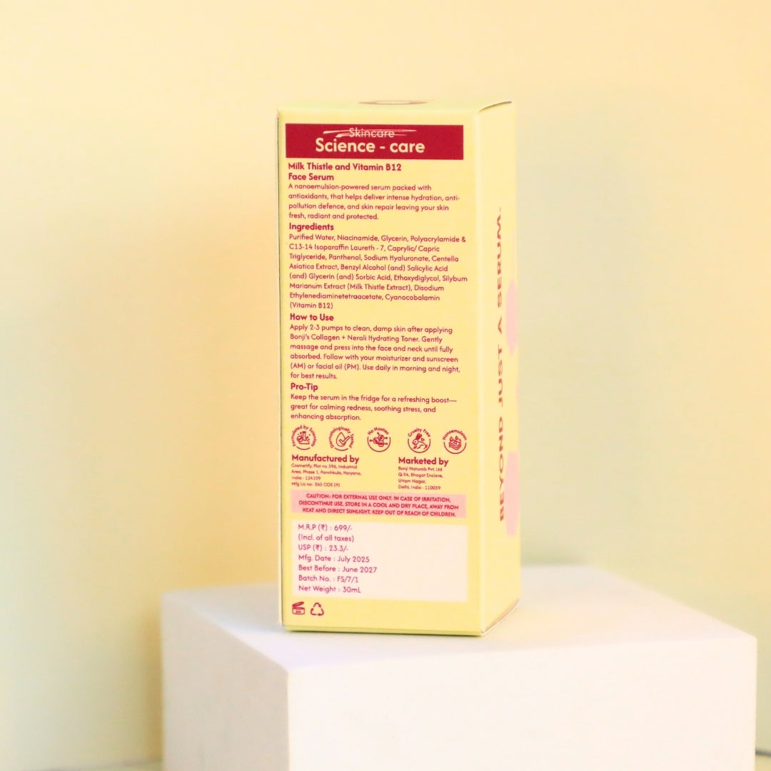 Bonji Vitamin B12 Face Serum – restores glow and strengthens skin barrier
