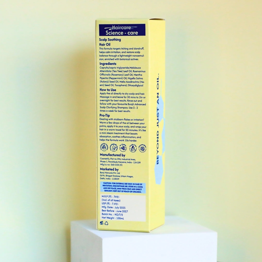 Pollution-protection scalp oil by Bonji - relieves itchiness and dryness”

