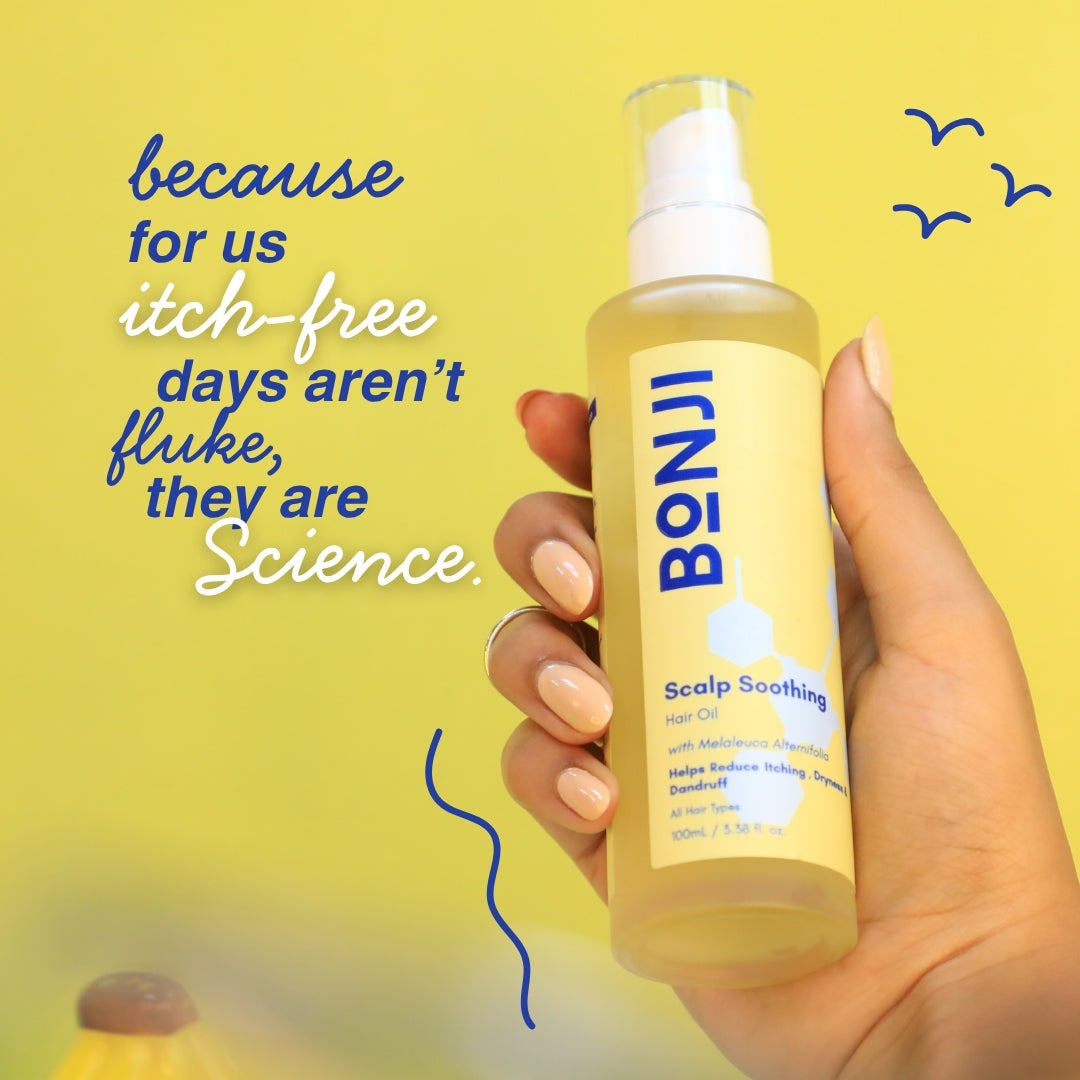 Bonji soothing anti-pollution hair oil for itch-free, balanced scalp