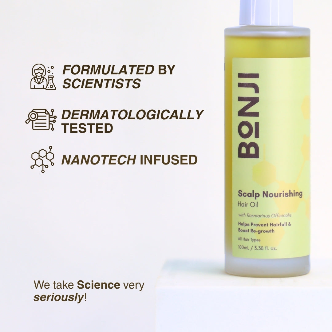 Herbal nourishing hair oil for improving scalp health and shine